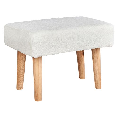 Tabouret Takoma Bouclé Blanc