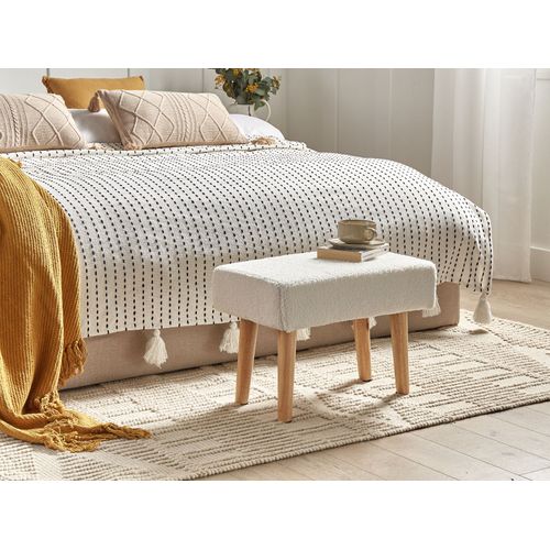 Tabouret Takoma Bouclé Blanc