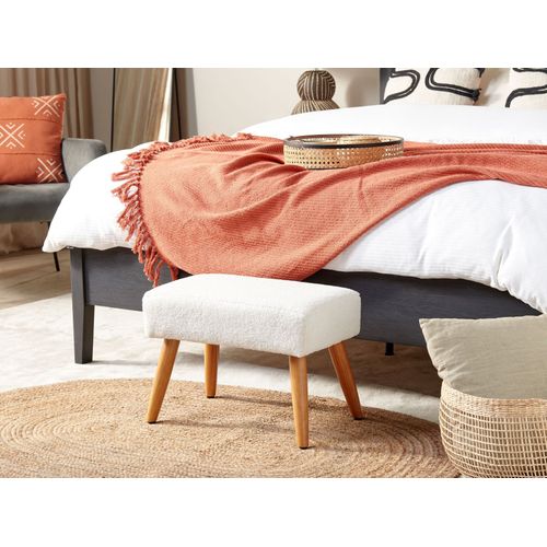 Tabouret Takoma Bouclé Blanc