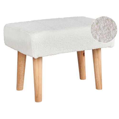 Tabouret Takoma Bouclé Blanc