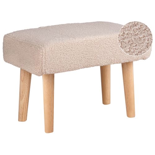 Tabouret Takoma Bouclé Beige Clair