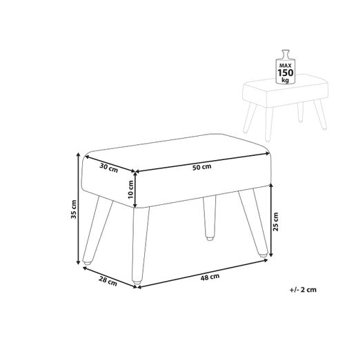 Tabouret Takoma Bouclé Beige Clair
