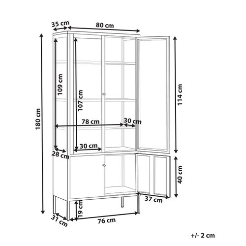 Armoire Vitrine Noir Oxted