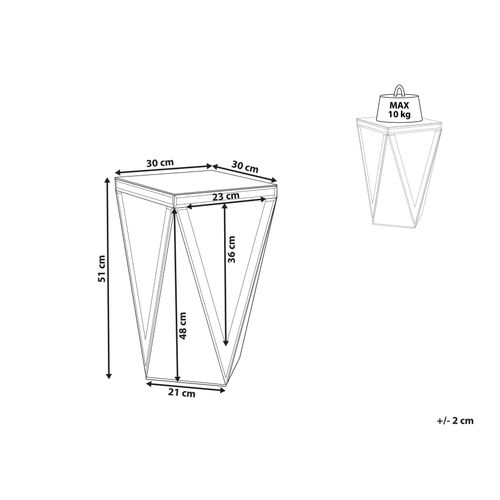 Table D'appoint Argentée 51 Cm Luxey