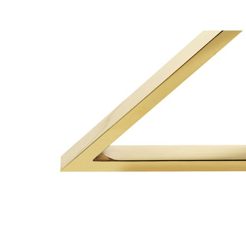 Table à Manger En Verre Et Acier Noir Et Doré Bosco