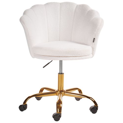 Chaise De Bureau Bouclé Blanc Monticello