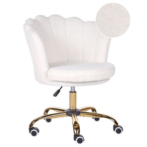 Chaise De Bureau Bouclé Blanc Monticello