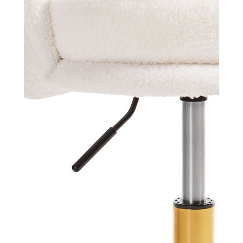 Chaise De Bureau Bouclé Blanc Monticello