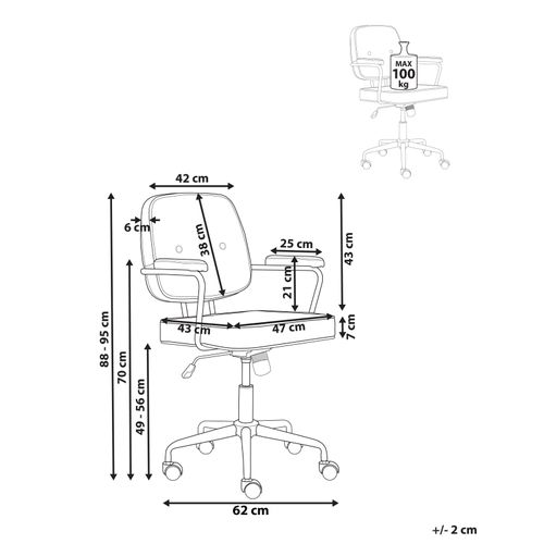 Chaise De Bureau Smilicuir Orange Pawnee