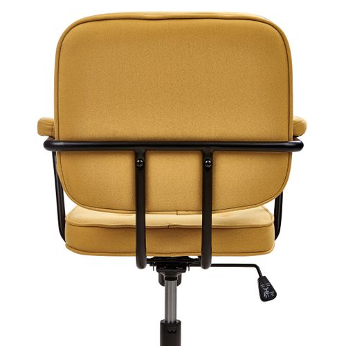 Chaise De Bureau Similicuir Jaune Pawnee