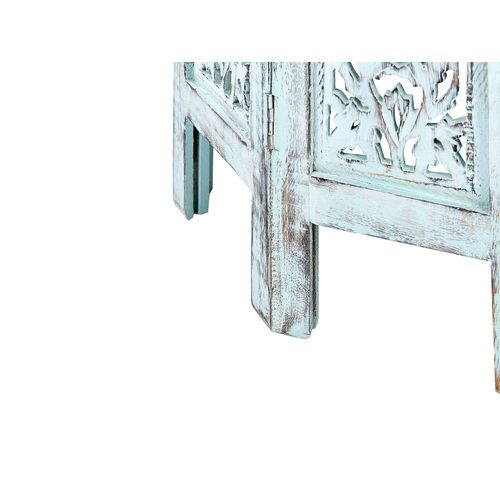 Table D'appoint En Bois De Manguier Bleue Borai