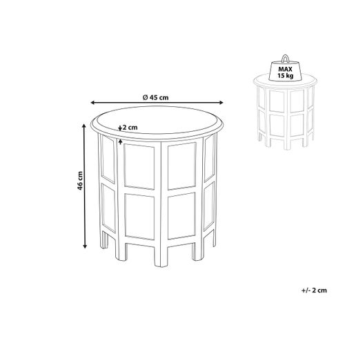 Table D'appoint En Bois De Manguier Bleue Borai