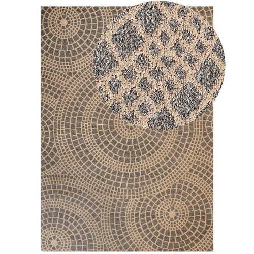 Tapis En Jute Beige Et Gris 160 X 230 Cm Ariba