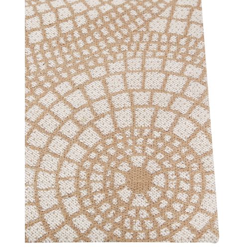 Tapis Ariba Blanc Beige 80 X 150 Cm Jute