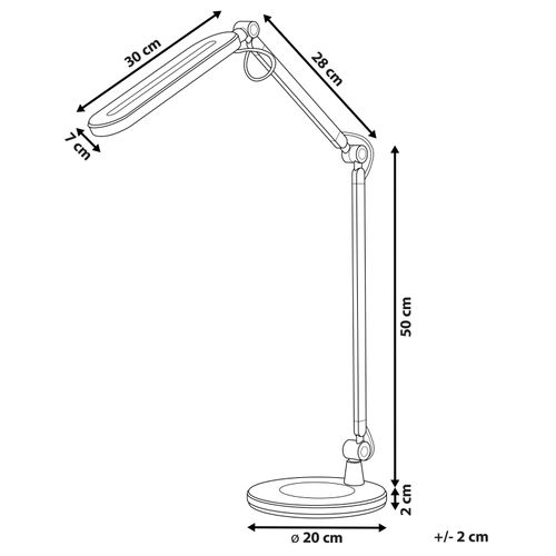 Lampe De Bureau LED Grus Avec Variateur Métal Noir