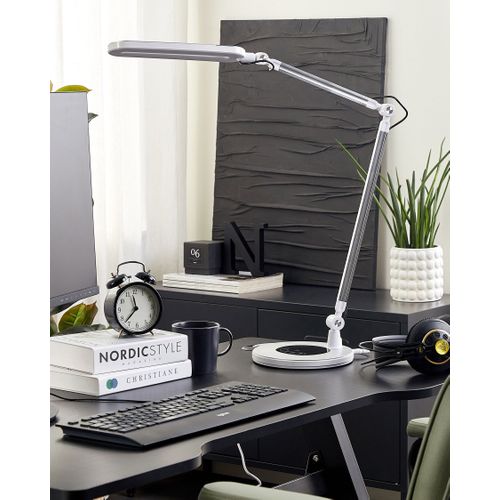 Lampe De Bureau LED Grus Avec Variateur Métal Argenté