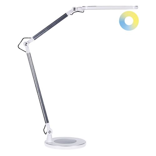 Lampe De Bureau LED Grus Avec Variateur Métal Argenté