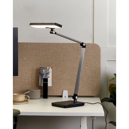 Lampe De Bureau LED Lacerta Avec Chargeur Sans Fil Métal Noir