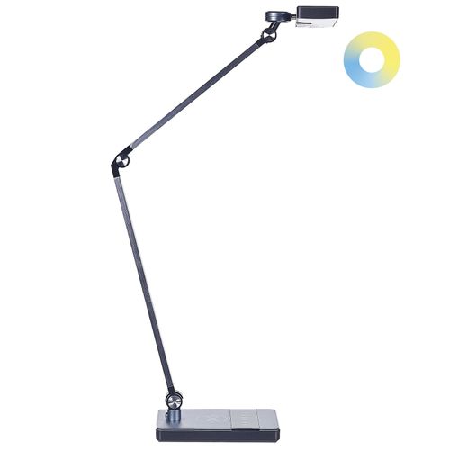 Lampe De Bureau LED Lacerta Avec Chargeur Sans Fil Métal Noir