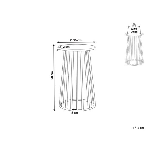 Table D'appoint En Marbre Blanc Et Noir Taree