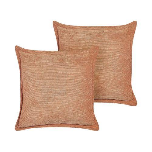 Lot De 2 Coussins Orange Zinnia 43 X 43 Cm