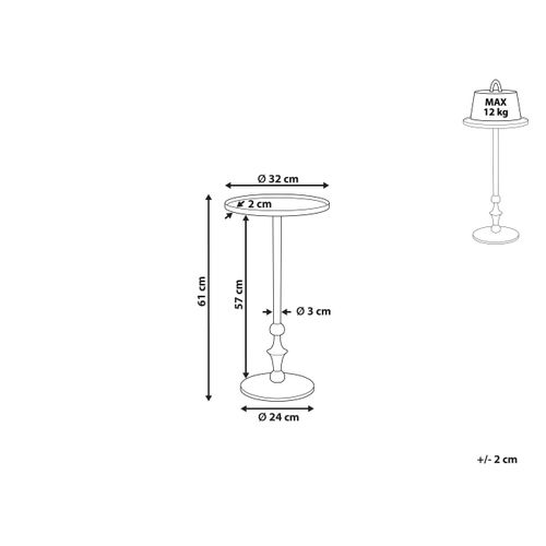 Table D'appoint Argentée Meda