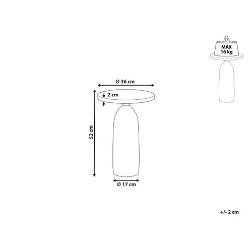 Table D'appoint Noir Et Doré Tekapo