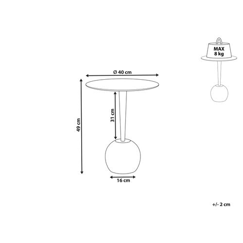 Table D'appoint En Aluminium Blanc Eucla