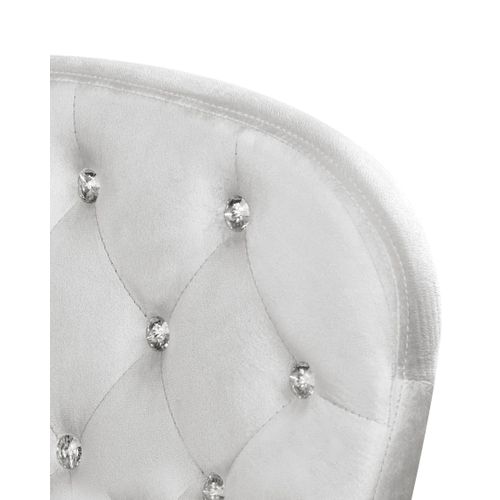 Chaise De Bureau Velours Gris Clair Princess