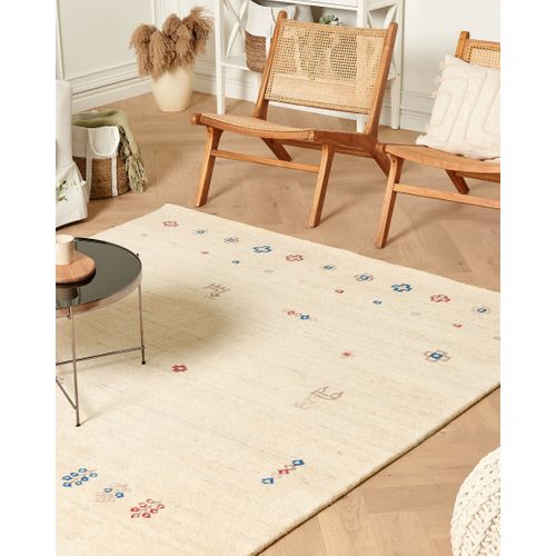 Tapis Gabbeh En Laine 200 X 300 Cm Beige Suluca