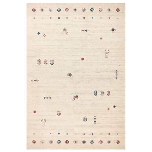 Tapis Gabbeh En Laine 200 X 300 Cm Beige Suluca