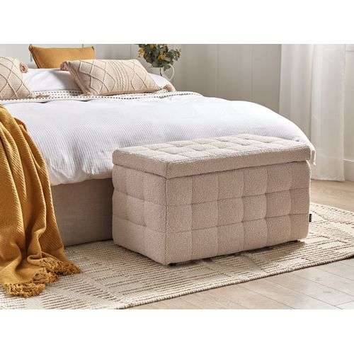Ottoman Coffre Bouclé Beige Michigan