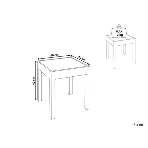 Table D'appoint En Bois De Manguier Doré Et Noir Palasi