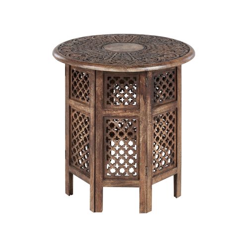 Table D'appoint En Bois De Manguier Sombre Kumali