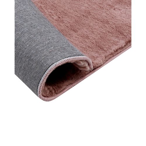 Tapis En Fausse Fourrure De Lapin Rose 80 X 150 Cm Mirpur