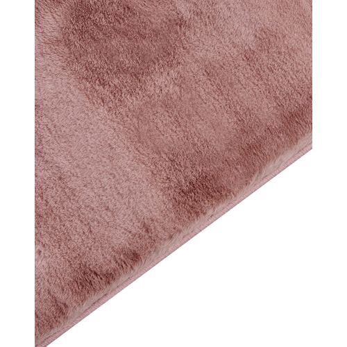Tapis En Fausse Fourrure De Lapin Rose 80 X 150 Cm Mirpur