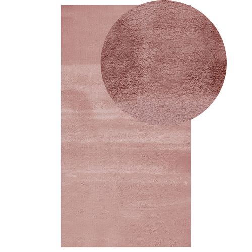 Tapis En Fausse Fourrure De Lapin Rose 80 X 150 Cm Mirpur
