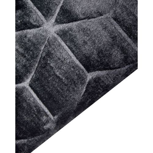 Tapis En Fausse Fourrure De Lapin Noir 80 X 150 Cm Thatta