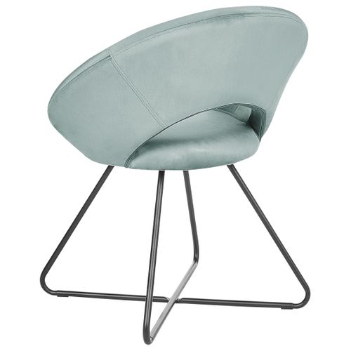 Fauteuil Design En Velours Vert Menthe Rachel