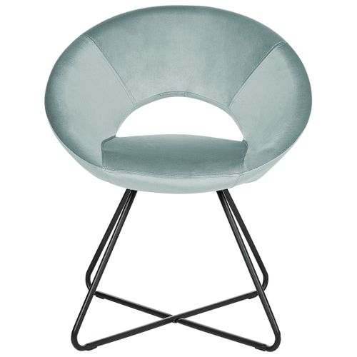 Fauteuil Design En Velours Vert Menthe Rachel