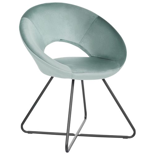 Fauteuil Design En Velours Vert Menthe Rachel