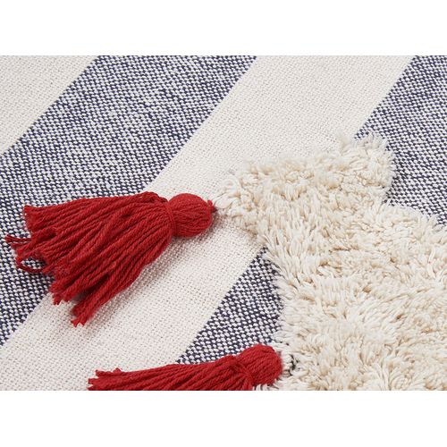 Plaid En Coton Blanc Et Gris 125 X 150 Cm Namtar