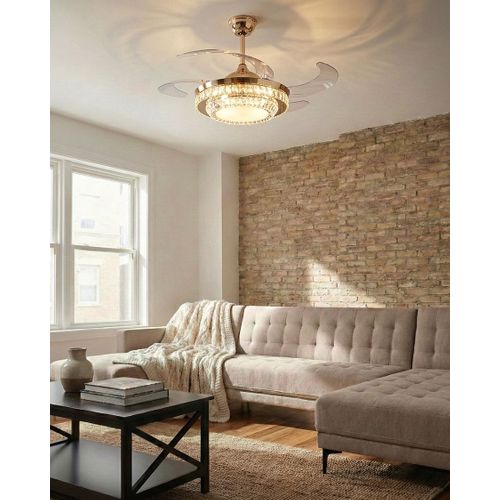 Ventilateur De Plafond Doré Avec Lampe Ashley