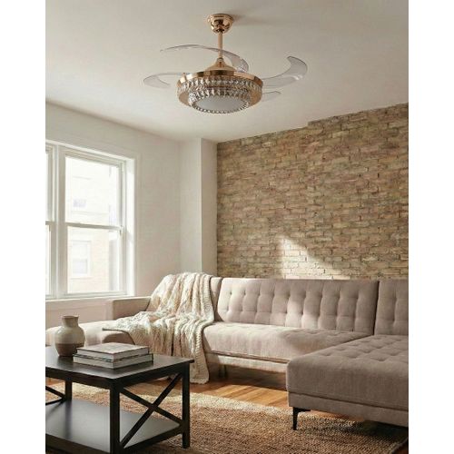 Ventilateur De Plafond Doré Avec Lampe Ashley