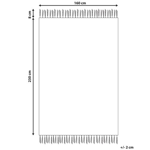 Tapis En Laine 160 X 230 Cm Gris Et Blanc Savur