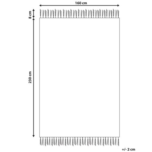 Tapis En Laine 160 X 230 Cm Gris Et Blanc Savur