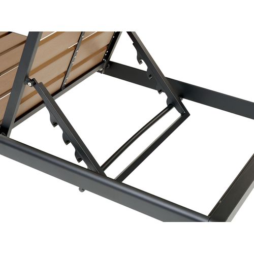 Chaise Longue Métal Bois Clair/noir Nardo