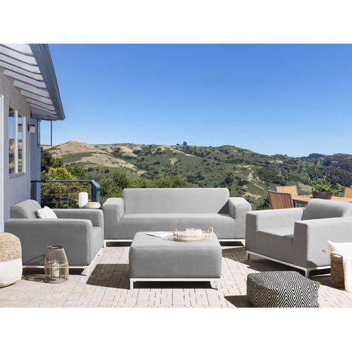 Set De Salon Polyester Gris Clair Rovigo