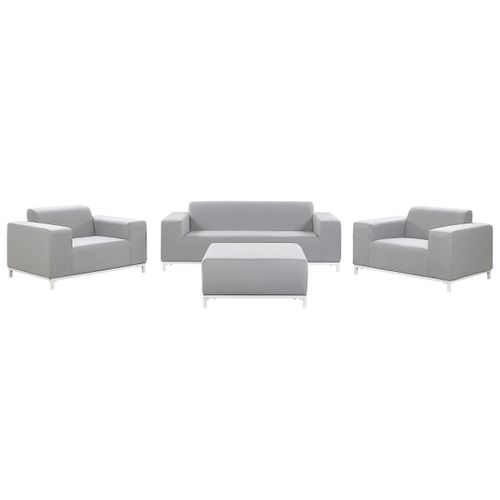 Set De Salon Polyester Gris Clair Rovigo