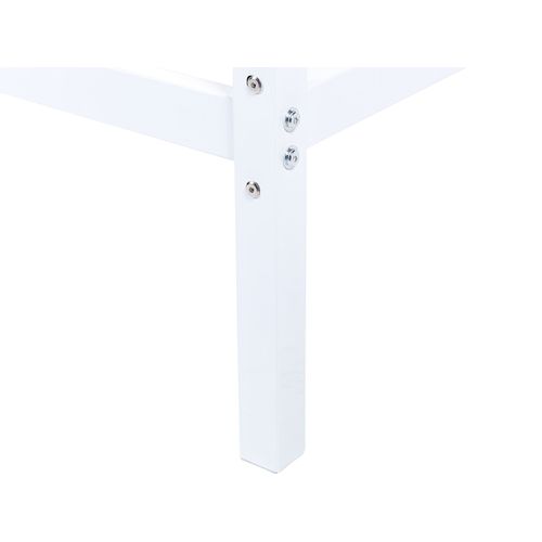 Lit à Baldaquin Métal Lestards 140 X 200 Cm Blanc